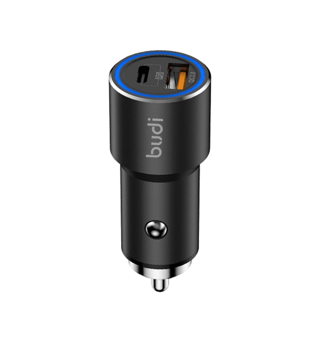 Budi PD 20w Type C and Dual Usb Car Charger